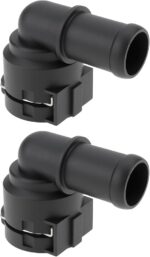 2Pcs Coolant Flange 1K0122291H Coolant Hose Connector Pipe Compatible with VW Compatible with Audi, SEAT and Skoda