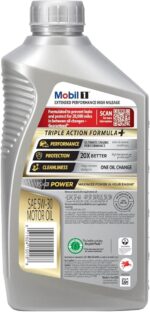 Mobil 1 Extended Performance High Mileage Full Synthetic Motor Oil 5W-30, 1 Quart (6-pack) - Image 3
