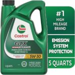 Castrol GTX High Mileage 5W-30 Synthetic Blend Motor Oil, 5 Quarts - Image 4
