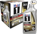Mobil 1 Extended Performance High Mileage Full Synthetic Motor Oil 5W-30, 1 Quart (6-pack)